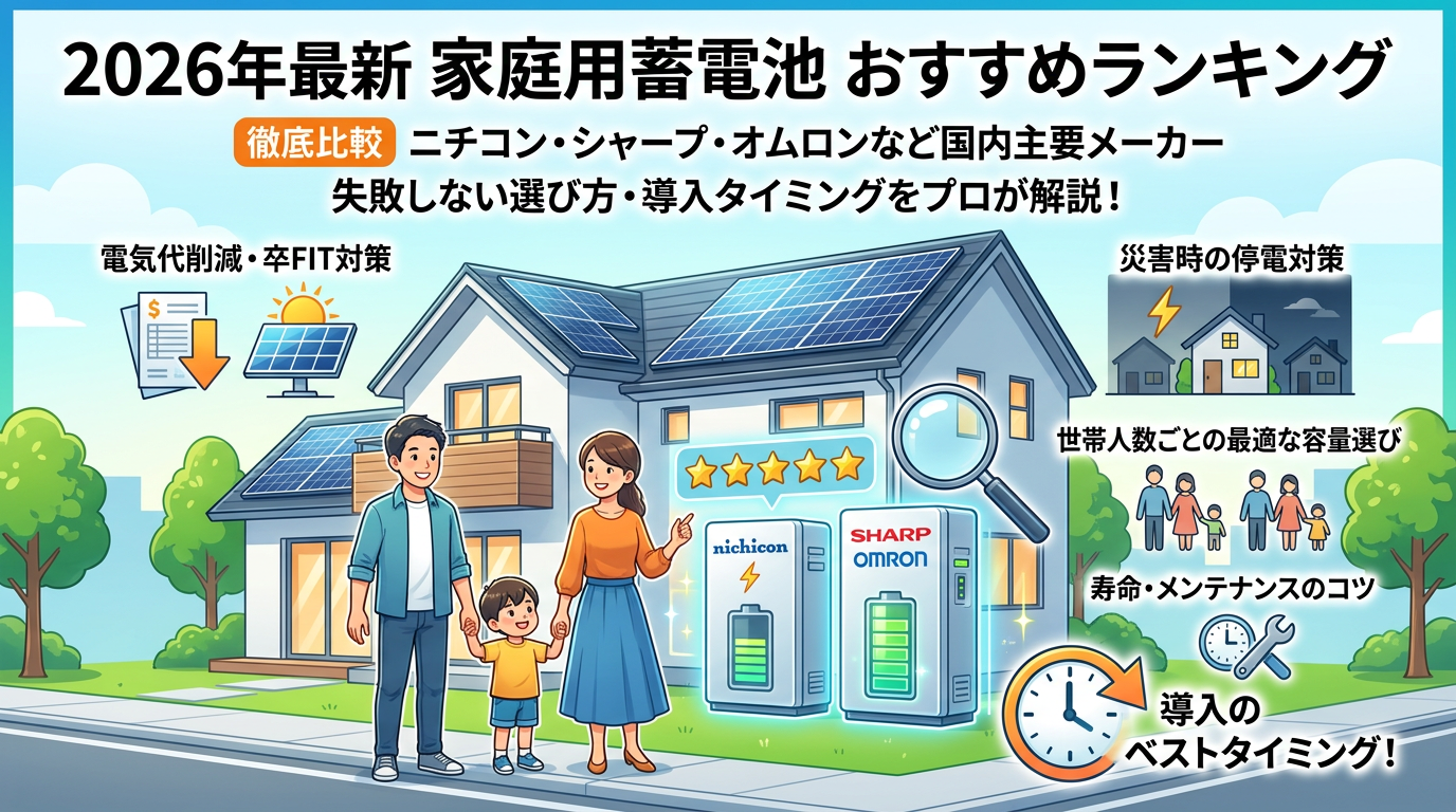蓄電池おすすめランキング2026｜プロが本音で比較│石川企画合同会社